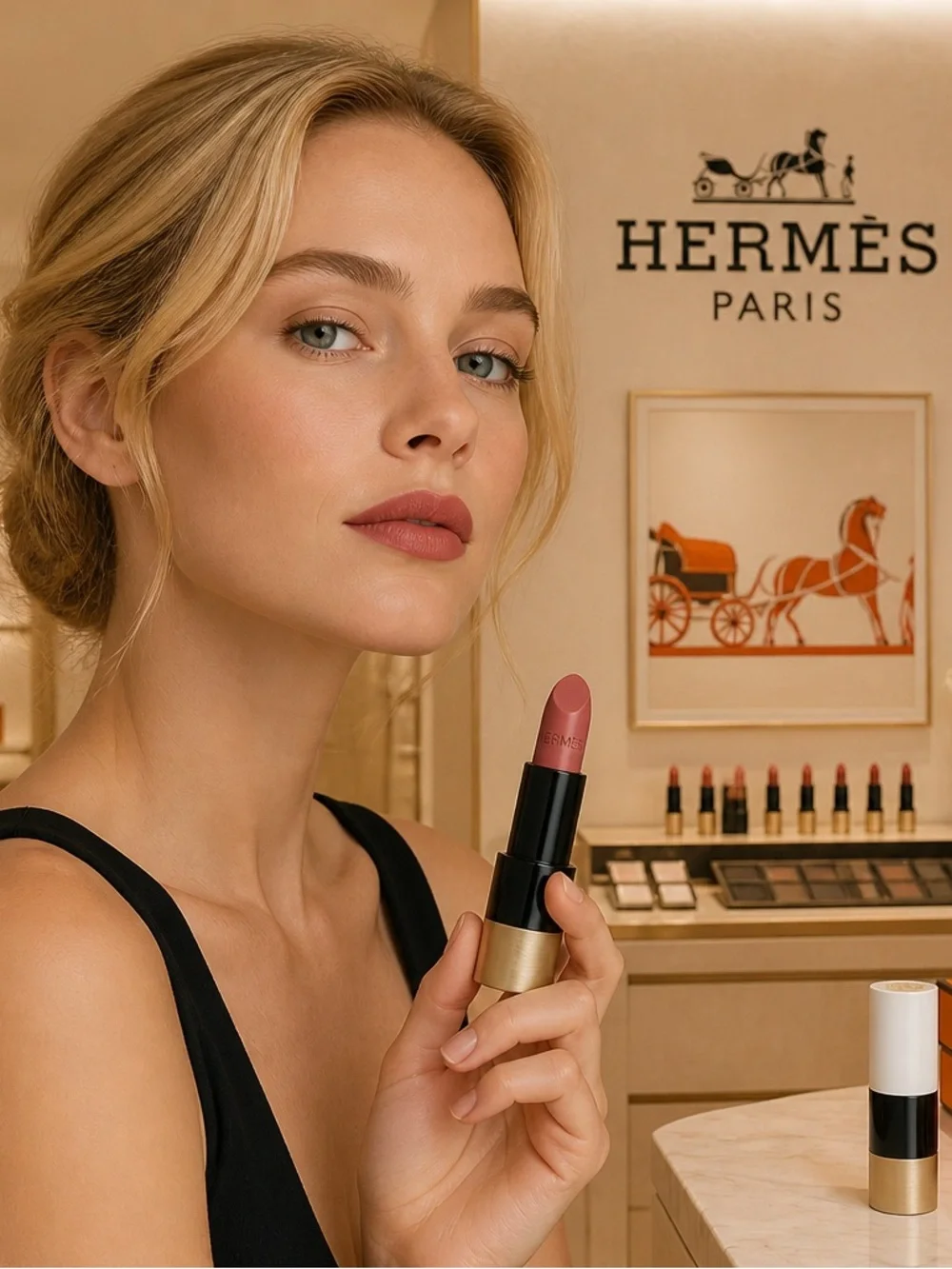 Hermes pink lipstick